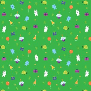 Mønsterpapir 12x12" - grønn bursdag