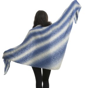 Viking Garn Pleddgarn - 721 hvit/blå