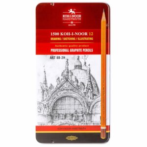 Koh-i-noor Grafittblyant Sett 12stk – 1502 ART 8B-2H