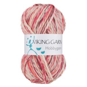 Viking Garn Hobbygarn - 983 Multi rød