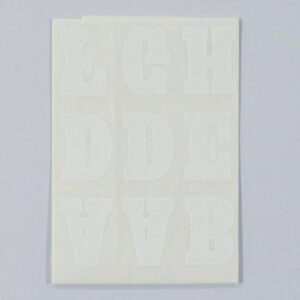 Transfer bokstaver/tall hvit