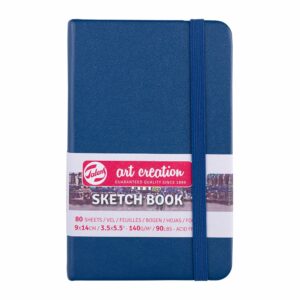 Art Creation Skissebok m/strikk 140g 9x14cm – Navy Blue