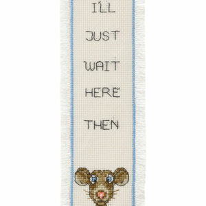 Broderisett - bokmerke "I'll just wait here then"