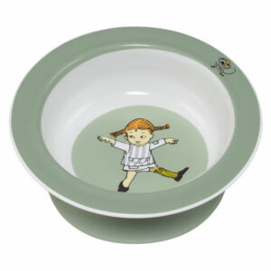 Tallerken med sugekopp - Pippi grønn