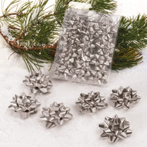 sløyfer til pakker sølv 12stk