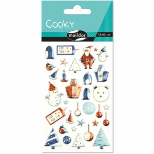 Cooky klistremerker – Jul blå