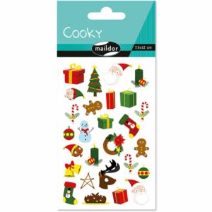 Cooky klistremerker – Jul tradisjonell 2