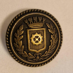 Knapp metall 20mm - antikkgull