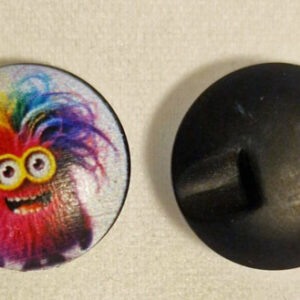 Knapp resin 14mm - regnbue monster