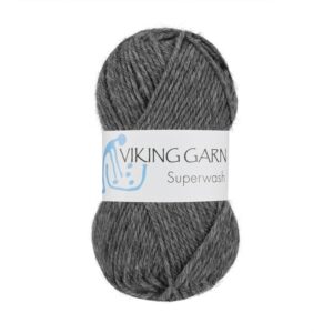Viking Garn Superwash - 115 mørk grå