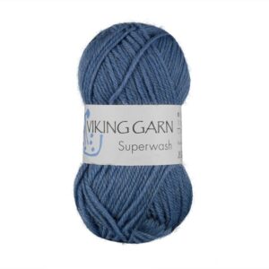 Viking Garn Superwash - 123 Mellomblå