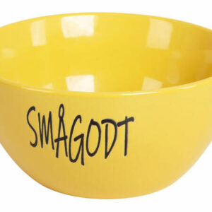 Skål keramikk gul Smågodt 15,5x7,5cm