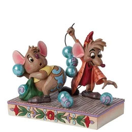 Disney - Gus & Jaq "helping thread Cinderella's pearls"