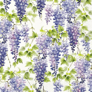 IHR serviett lunch - Purple Wisteria Cream