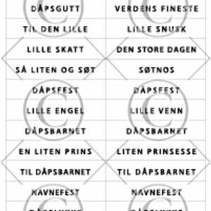 Klistremerker - barndåp