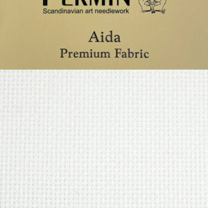 Aida Country cotton 5,4tr 43x50cm - hvit