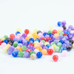 Perleboks - Rund Marmor 8mm