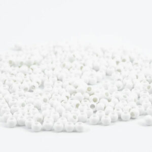 Perleboks - Rund Hvit 4mm