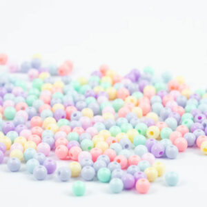 Perleboks - Rund Pastell 6mm