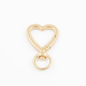 Karabinhjerte 42x26mm Gull