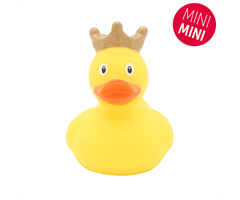 Badeand Mini, gul med krone, 5,5 cm