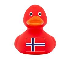 Badeand, Rød m/norsk flagg