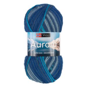 Viking Garn Aurora - 625 multi blå