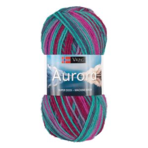 Viking Garn Aurora - 672 multi rosa/turkis