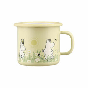 Mummikopp Emalje 2,5dl - I hagen, gul