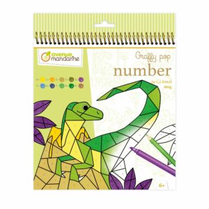 Graffy Pop Number Fargeleggingsbok – 20×25,5cm – Dino