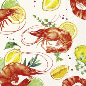 IHR serviett lunch - Delicious Shrimps White