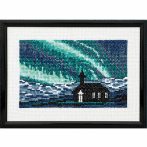 Broderisett - Kirke i nordlys