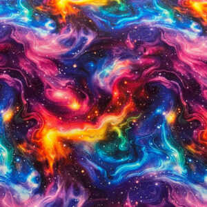 French Terry Digital Print - space multicolor