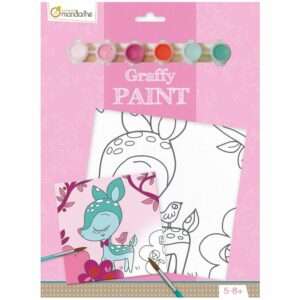 Graffy Paint maleplate m/trykk – 20x20cm – Dådyr