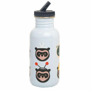 Brillebjørn stålflaske 500ml - Lys blå