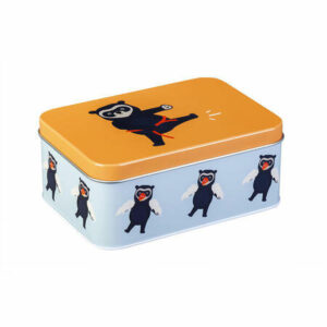 Brillebjørn matboks - Oransje/lys blå