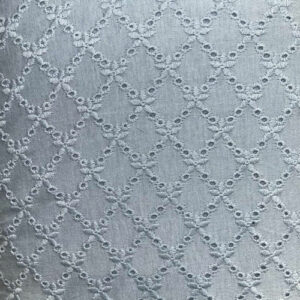 Bomullsjersey broderi - dusty blue