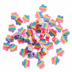 dpCraft Perlemix polymerleire 10mm 48stk – Regnbueblomster