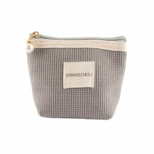 Strikkeveske Grå 13x10cm