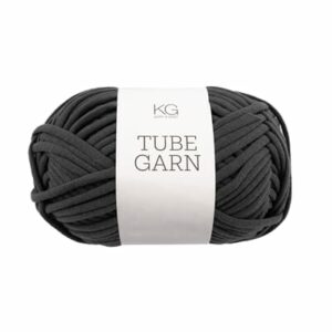 Tubegarn 4mm - 0001 mørkgrå