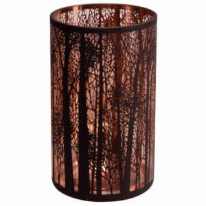 Lysglass skog sort og brun 12x20cm