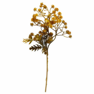 Gren med blomster 35cm brentorange