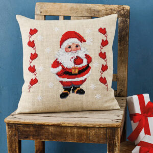 Broderisett - pute, julenisse