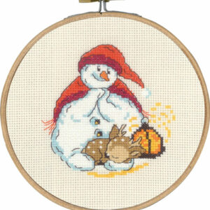 Broderisett - snømann og rådyr