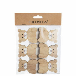 Bordkort finerbamse nature m/klype 6stk