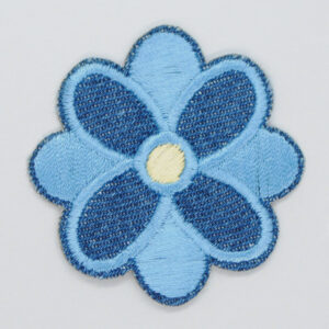Strykemerke - blomst denim