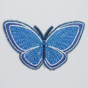 Strykemerke - sommerfugl denim