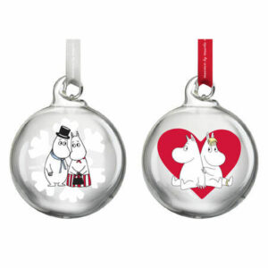 Mummi Julekuler 5cm- Hjerte og snøfnugg 2stk