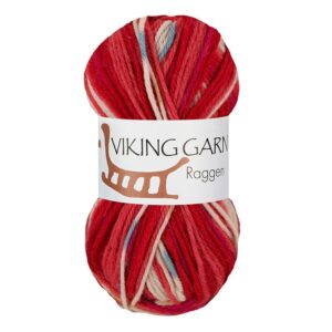 Viking Garn Raggen - 749 multi rød