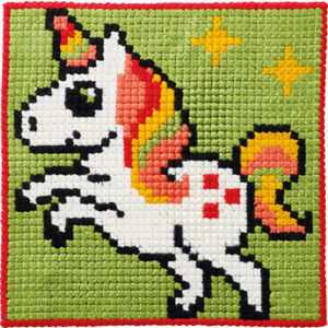 Broderisett til barn - enhjørning